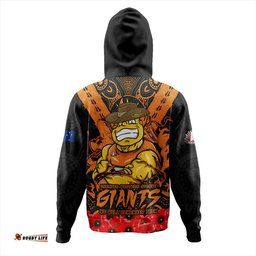 Amazing Aussie GWS GIANTS Ripped Legacy Of The Game The ANZAC Spirit Lives On Hoodie