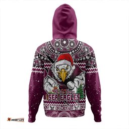 Amazing Aussie Manly Warringah Sea Eagles Aboriginal Xmas Special Ugly Christmas Style Hoodie