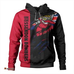 Amazing Aussie Essendon Burning Passion Of Power Scratch Style Hoodie