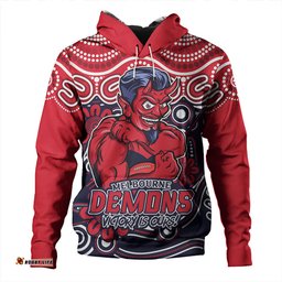 Amazing Aussie Melbourne Aboriginal Inspired Tough Fan Football For Life Hoodie