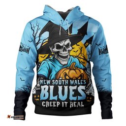 Amazing Aussie New South Wales Blues Dark Moon Rugby Halloween Battle Edition Hoodie