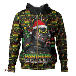 Amazing Aussie Penrith Panthers Merry Ugly Christmas Comic Style Hoodie