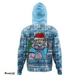 Amazing Aussie New South Wales Blues Merry Ugly Christmas Comic Style Hoodie