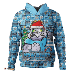 Amazing Aussie New South Wales Blues Merry Ugly Christmas Comic Style Hoodie