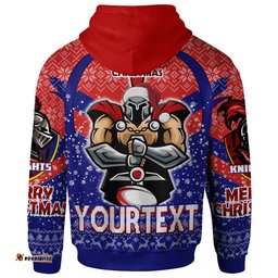 Amazing Aussie Newcastle Knights Christmas Custom Newcastle Knights Merry Christmas With Snowflake Pattern Hoodie