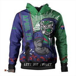 Amazing Aussie New Zealand Warriors Anzac Day Lest We Forget Strong Fighting Spirit Hoodie