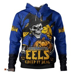 Amazing Aussie Parramatta Eels Dark Moon Rugby Halloween Battle Edition Hoodie