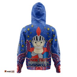 Amazing Aussie Newcastle Knights Custom Custom With Aboriginal Inspired Style Of Dot Painting Patterns Hoodie