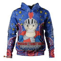 Amazing Aussie Newcastle Knights Custom Custom With Aboriginal Inspired Style Of Dot Painting Patterns Hoodie