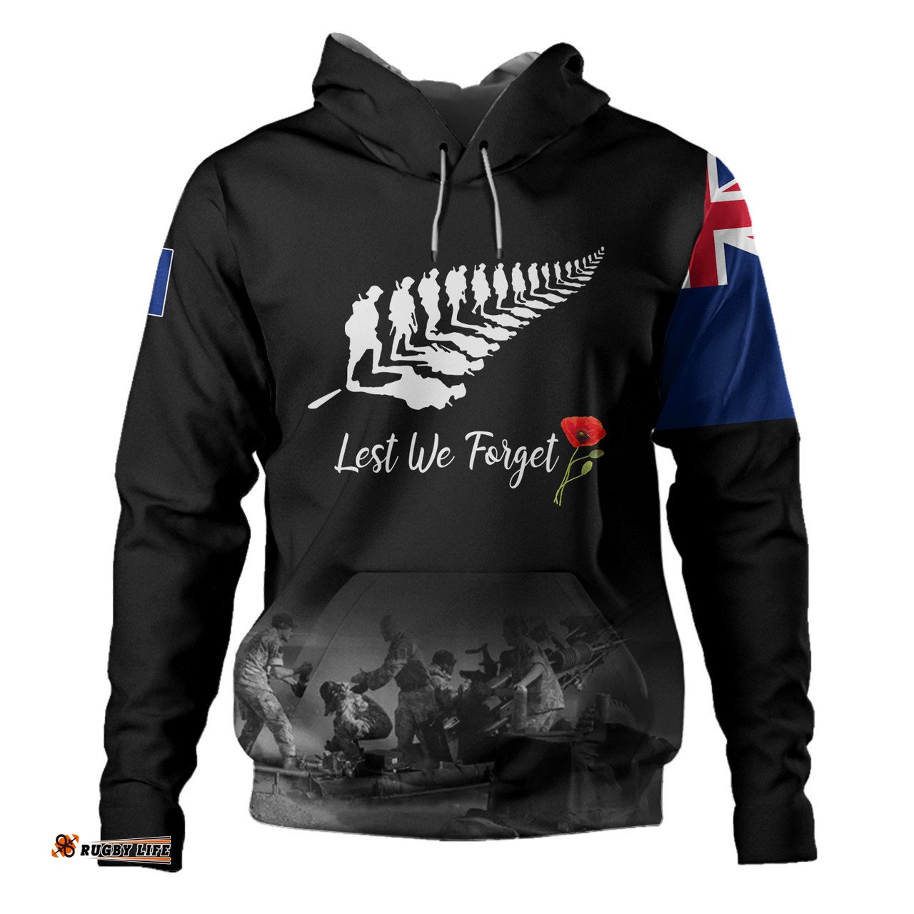 Amazing Aussie New Zealand Anzac Day Custom Stand For The Flag Kneel For The Fallen Hoodie