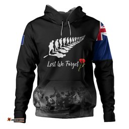 Amazing Aussie New Zealand Anzac Day Custom Stand For The Flag Kneel For The Fallen Hoodie