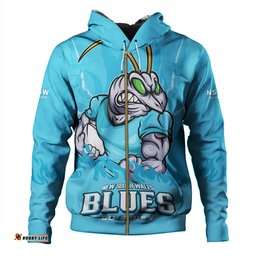 Amazing Aussie New South Wales Blues Strong Fighting Flame Go Blues Hoodie