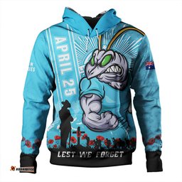 Amazing Aussie New South Wales Blues Anzac Day Lest We Forget Strong Fighting Spirit Hoodie