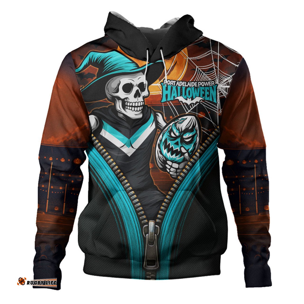 Amazing Aussie Port Adelaide Halloween Night Reaper Hoodie