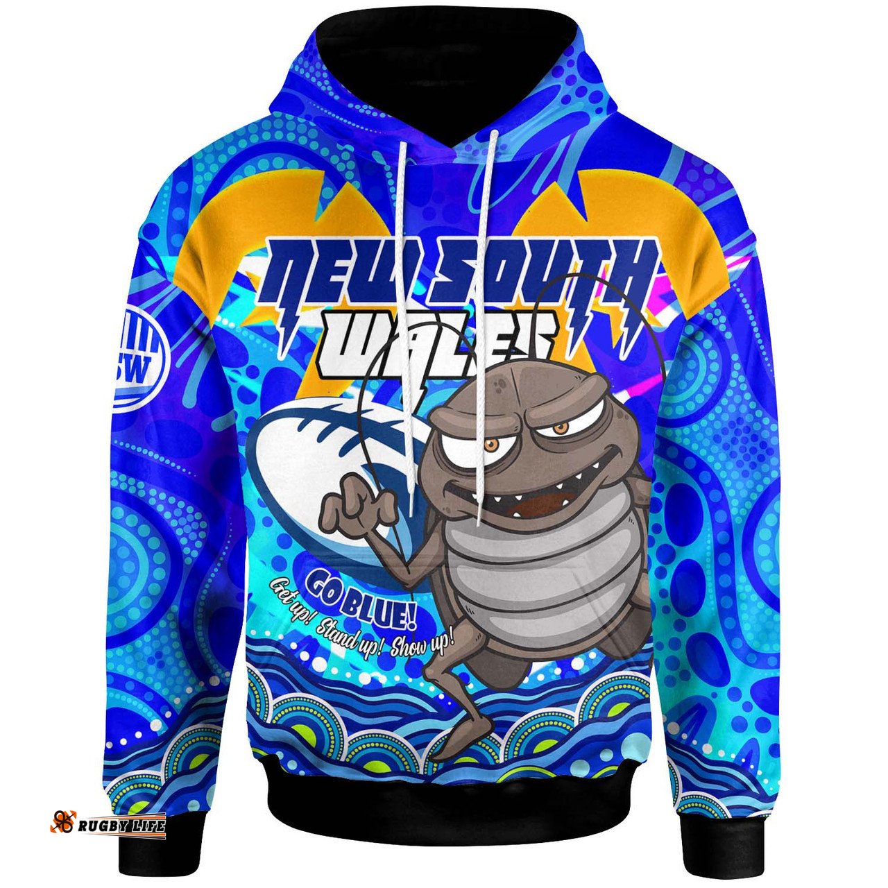 Amazing Aussie Cockroaches Custom Naidoc Week and Torres Strait Aboriginal Inspired Flag Hoodie