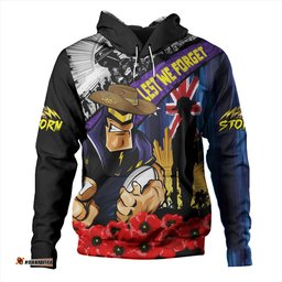 Amazing Aussie Melbourne Storm United In Spirit Anzac Day Tribute Hoodie