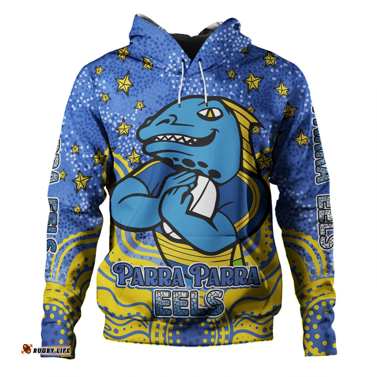 Amazing Aussie Parramatta Eels Custom Custom With Aboriginal Inspired Style Of Dot Painting Patterns Hoodie