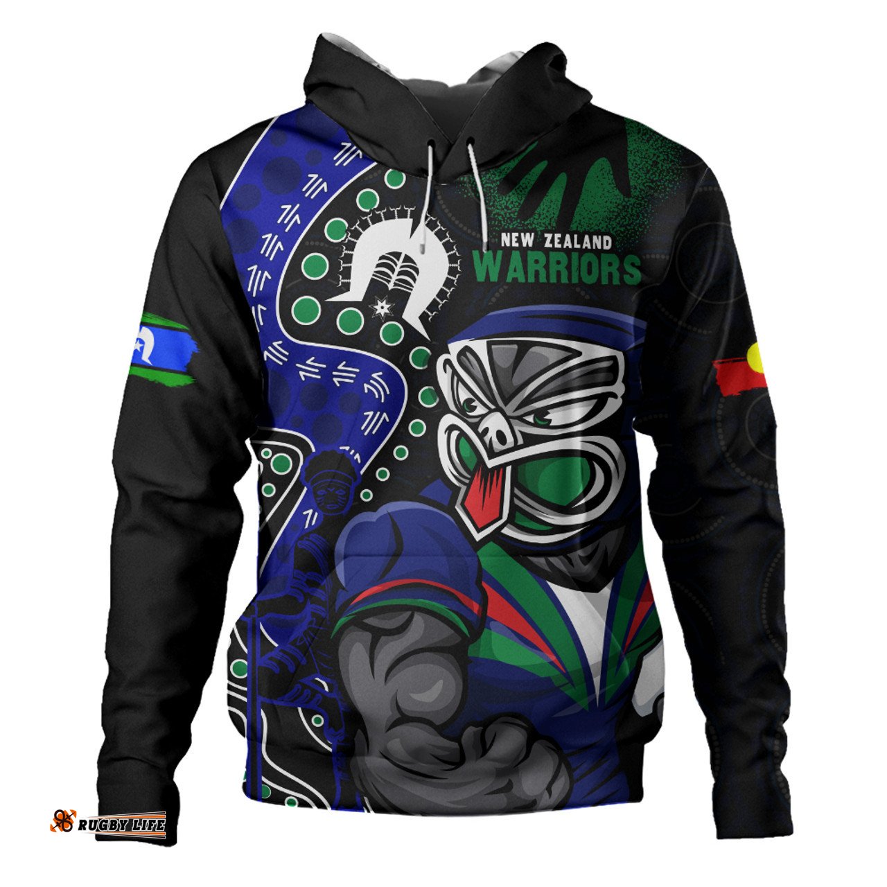 Amazing Aussie New Zealand Warriors NAIDOC Indigenous Warrior Spirit Hoodie