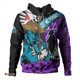 Amazing Aussie Port Adelaide ANZAC Day Honor Purple Valor And Spirit Hoodie