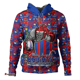 Amazing Aussie Newcastle Knights Merry Ugly Christmas Comic Style Hoodie