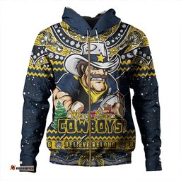 Amazing Aussie North Queensland Cowboys Aboriginal Xmas Special Ugly Christmas Style Hoodie