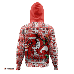 Amazing Aussie St. George Illawarra Dragons Merry Ugly Christmas Comic Style Hoodie