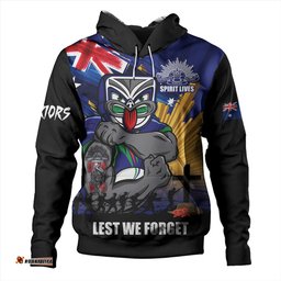 Amazing Aussie New Zealand Warriors Fearless ANZAC Defender Hoodie
