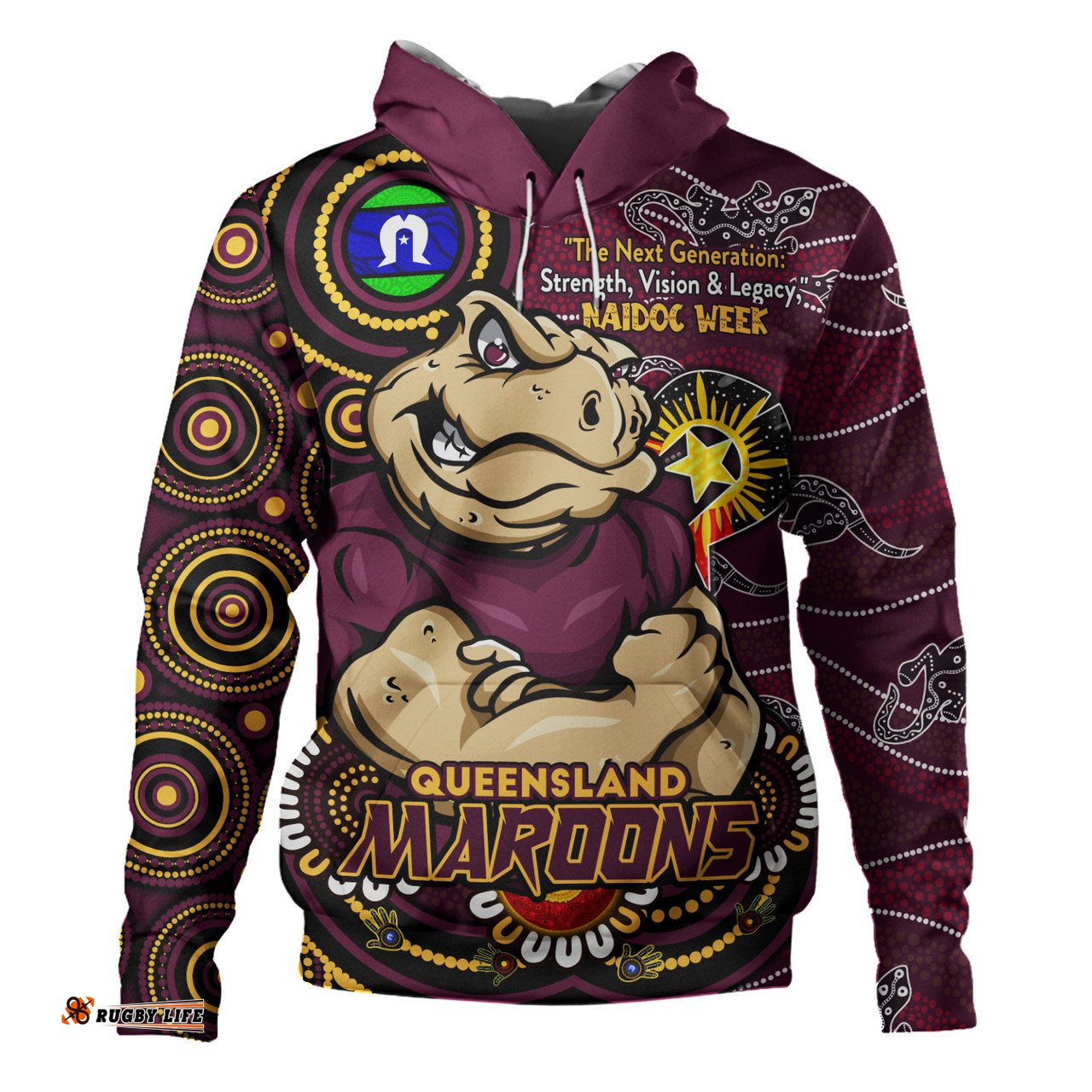 Amazing Aussie Queensland Maroons Spirit Of NAIDOC Series Hoodie