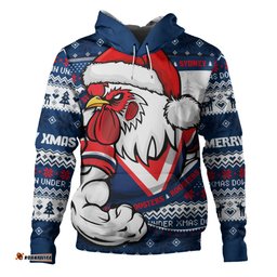 Amazing Aussie Sydney Roosters Ugly Knit Style For Christmas Game Fans Hoodie