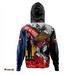 Amazing Aussie St. George Illawarra Dragons United In Spirit Anzac Day Tribute Hoodie