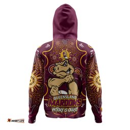 Amazing Aussie Queensland Maroons Aboriginal Pattern Inspired Victory Is Ours Hoodie