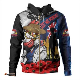 Amazing Aussie Sydney Roosters United In Spirit Anzac Day Tribute Hoodie