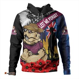 Amazing Aussie Queensland Maroons United In Spirit Anzac Day Tribute Hoodie