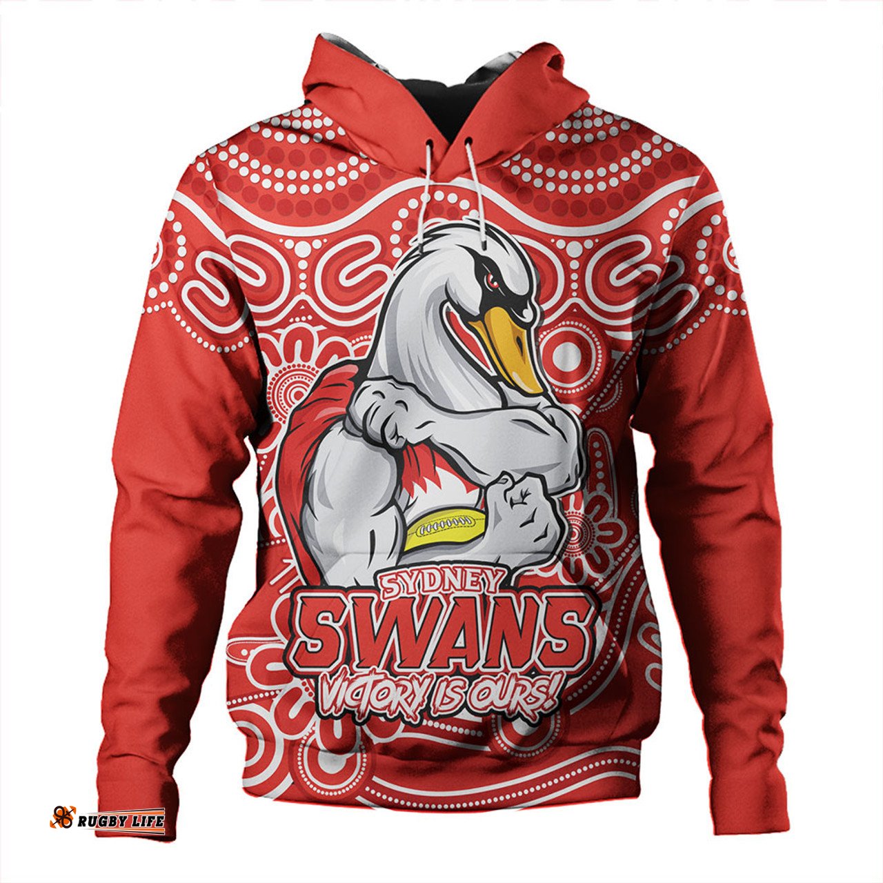 Amazing Aussie Sydney Swans Aboriginal Inspired Tough Fan Football For Life Hoodie