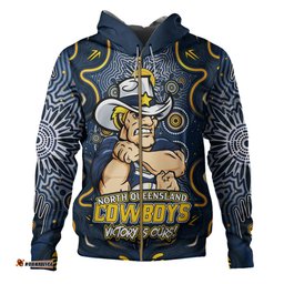 Amazing Aussie North Queensland Cowboys Aboriginal Pattern Inspired Victory Is Ours Hoodie