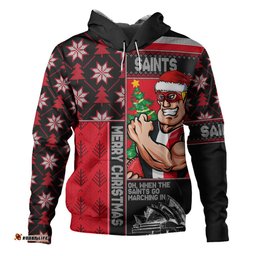 Amazing Aussie St Kilda Merry Christmas Knit Style Festive Spirit Hoodie