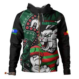 Amazing Aussie South Sydney Rabbitohs NAIDOC Indigenous Warrior Spirit Hoodie