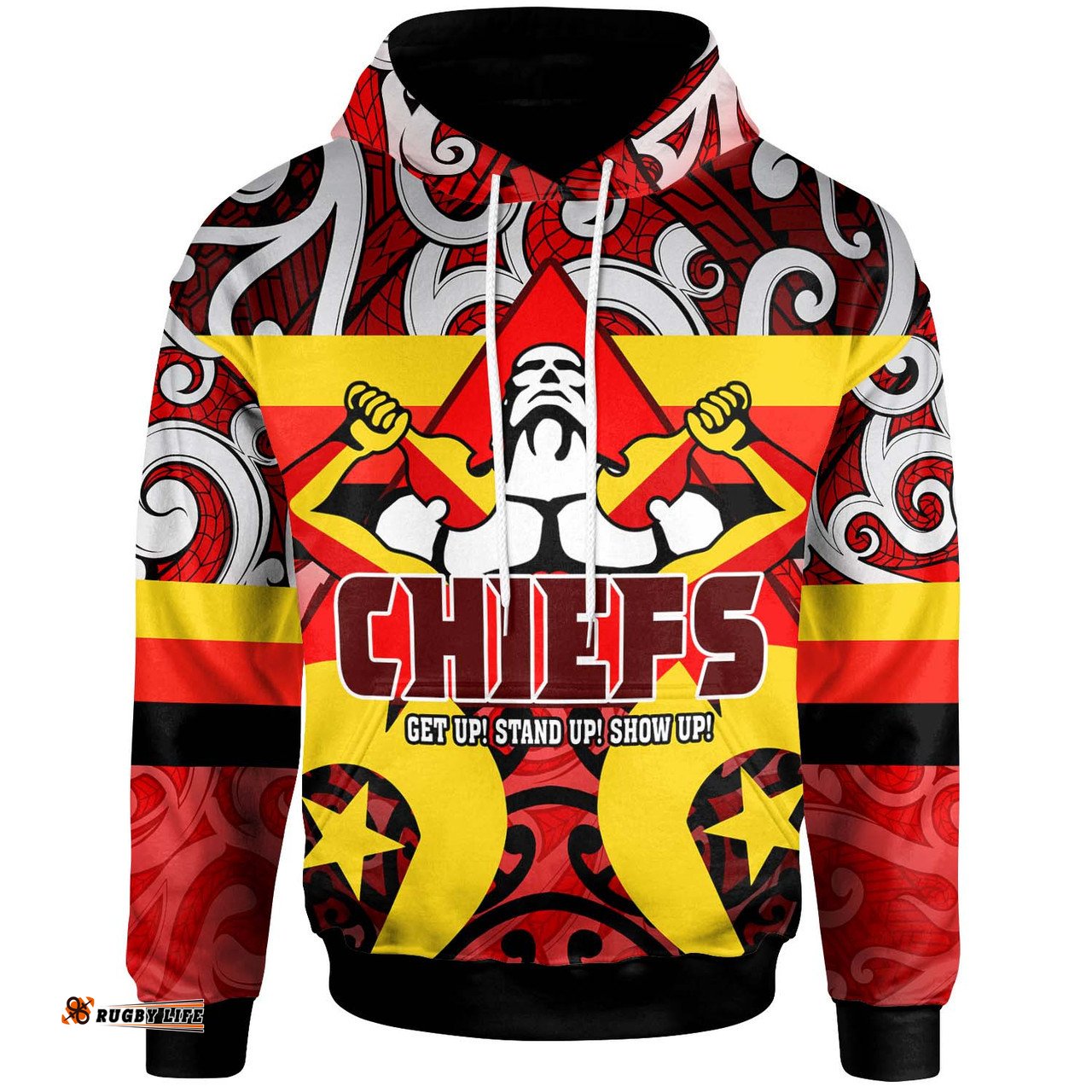 Amazing Aussie Waikato Chiefs Rugby Chiefs With Maori Pattern Naidoc Week ''Get Up, Stand Up, Show Up'' Hoodie