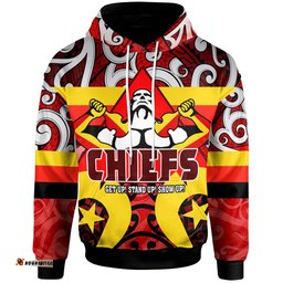 Amazing Aussie Waikato Chiefs Rugby Chiefs With Maori Pattern Naidoc Week ''Get Up, Stand Up, Show Up'' Hoodie