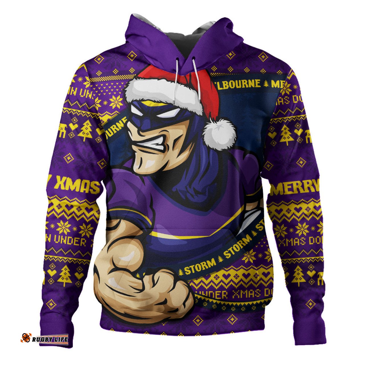 Amazing Aussie Melbourne Storm Ugly Knit Style For Christmas Game Fans Hoodie