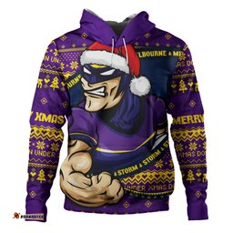 Amazing Aussie Melbourne Storm Ugly Knit Style For Christmas Game Fans Hoodie