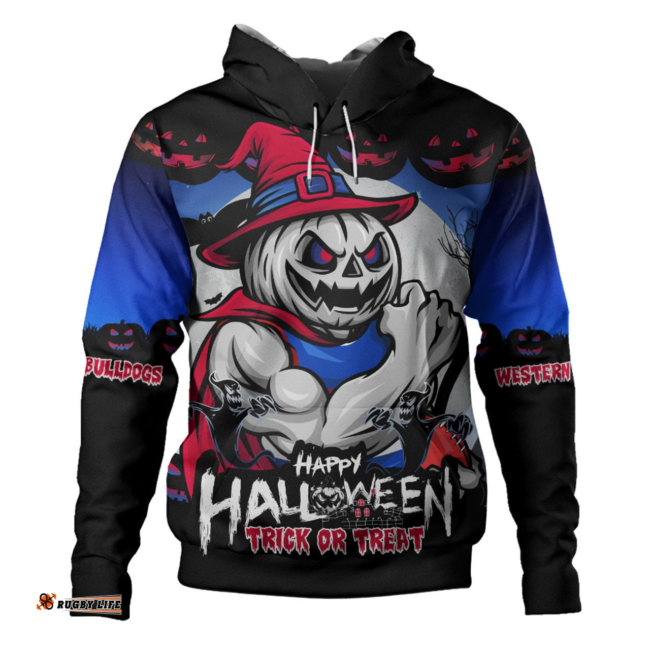 Amazing Aussie Western Bulldogs Dark Pumpkin Halloween Spirit Hoodie