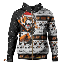 Amazing Aussie Wests Tigers Merry Christmas Our Beloved Team Scratch Style Hoodie