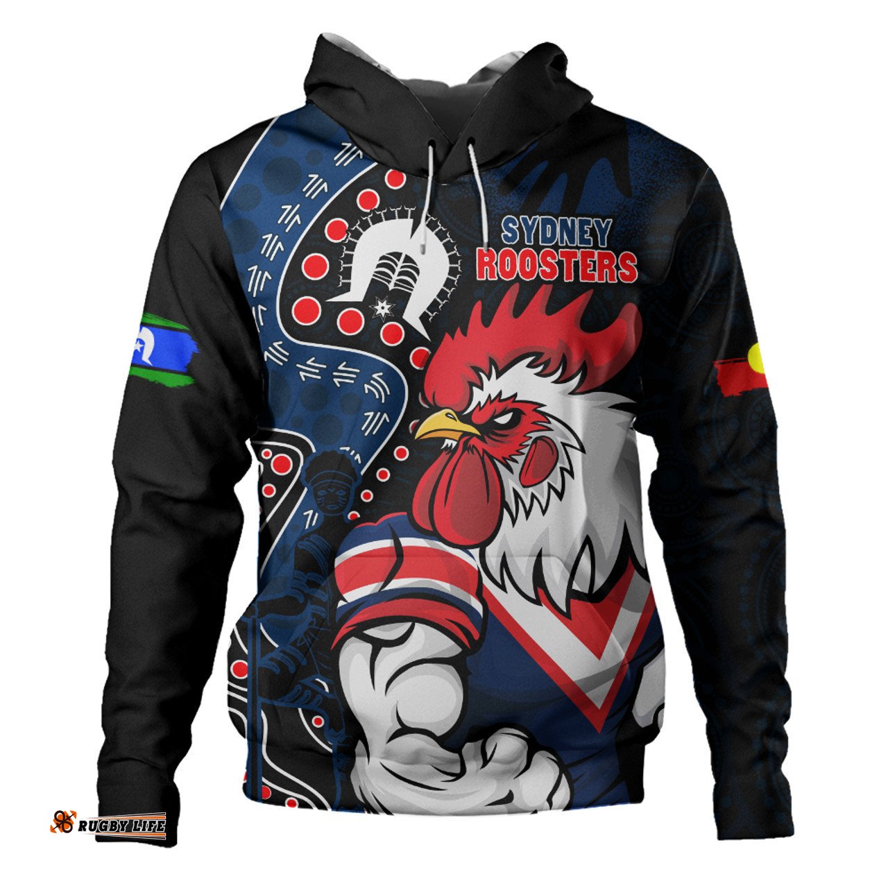 Amazing Aussie Sydney Roosters NAIDOC Indigenous Warrior Spirit Hoodie