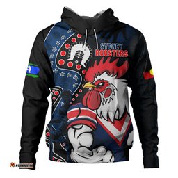 Amazing Aussie Sydney Roosters NAIDOC Indigenous Warrior Spirit Hoodie