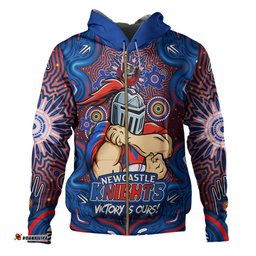 Amazing Aussie Newcastle Knights Aboriginal Pattern Inspired Victory Is Ours Hoodie
