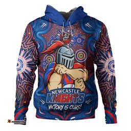 Amazing Aussie Newcastle Knights Aboriginal Pattern Inspired Victory Is Ours Hoodie