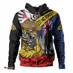 Amazing Aussie Richmond Anzac Day Honor United In Spirit Hoodie