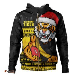 Amazing Aussie Richmond Merry Christmas Down Under Footy Power Style Hoodie