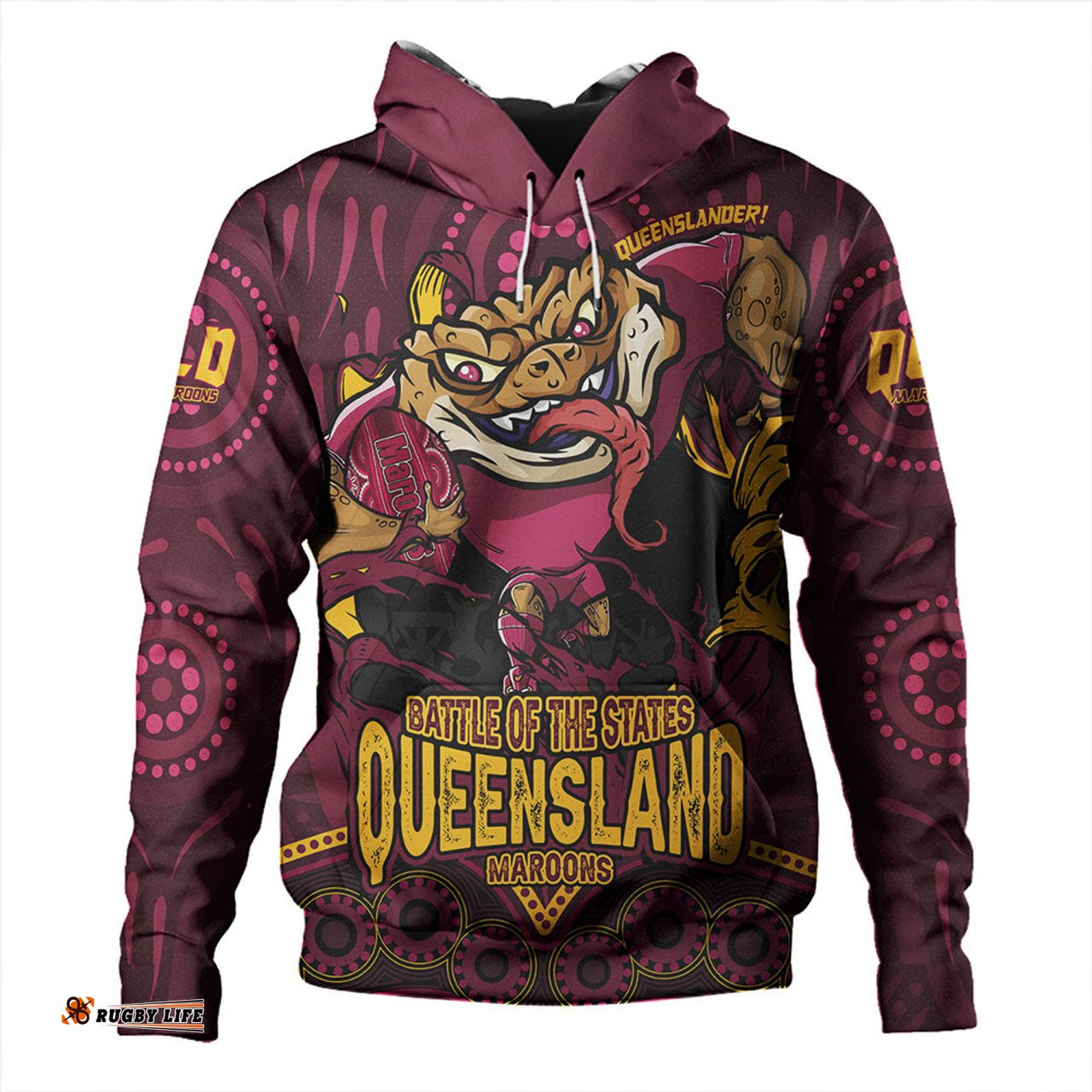 Amazing Aussie Queensland Maroons State Crusher Maroons Hoodie